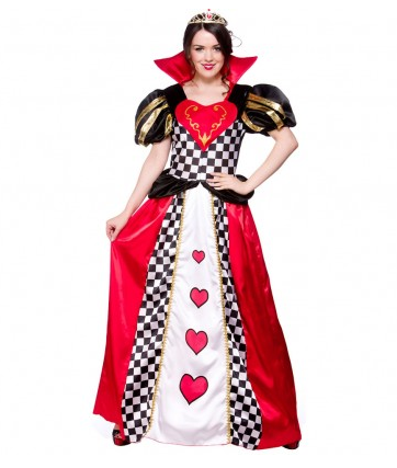 Herzkönigin Kostüm für Damen und Kinder
