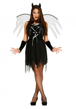 Schwarzer Engel Kostüm Damen